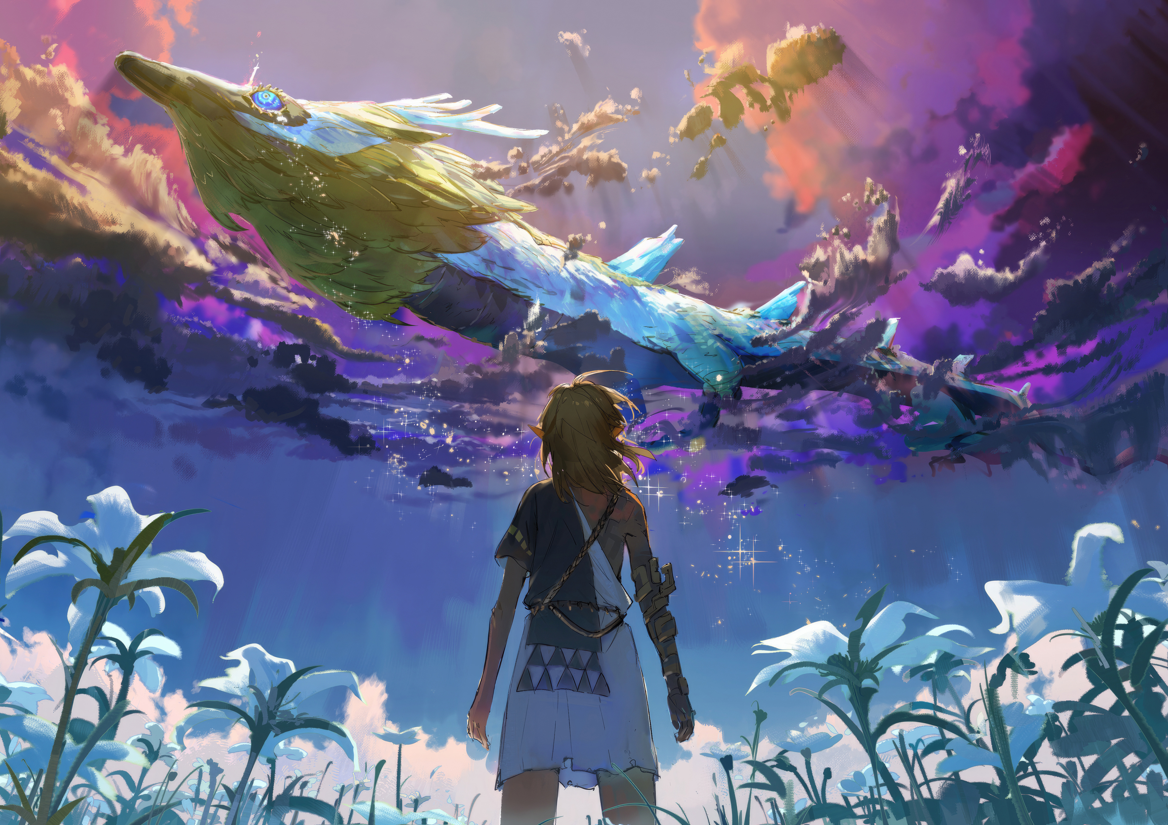 Link Zelda: Tears of the Kingdom Art 4K Wallpaper iPhone HD Phone