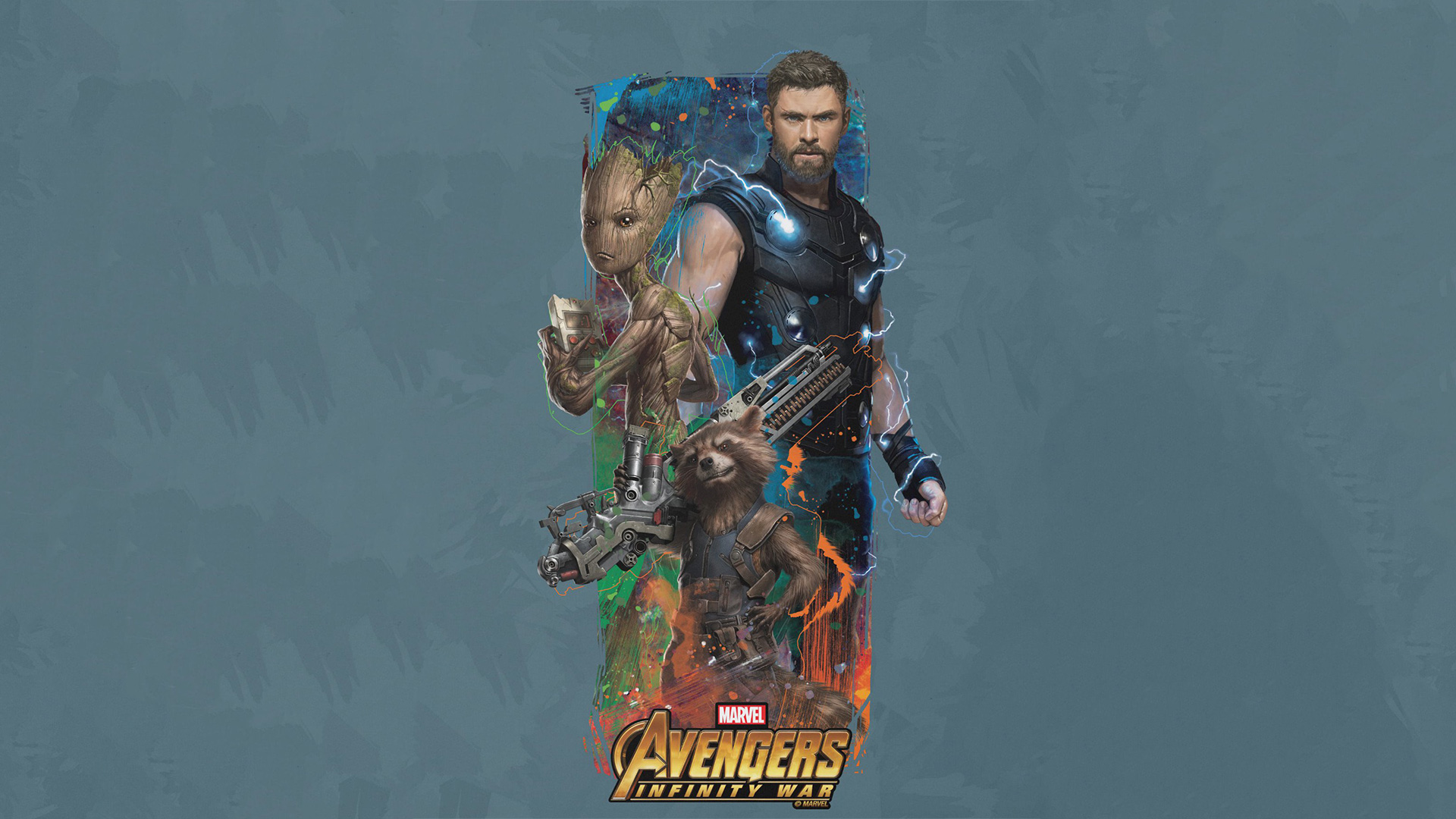 19x1080 Thor Rocket Groot Avengers Infinity War Artwork Laptop Full Hd 1080p Hd 4k Wallpapers Images Backgrounds Photos And Pictures