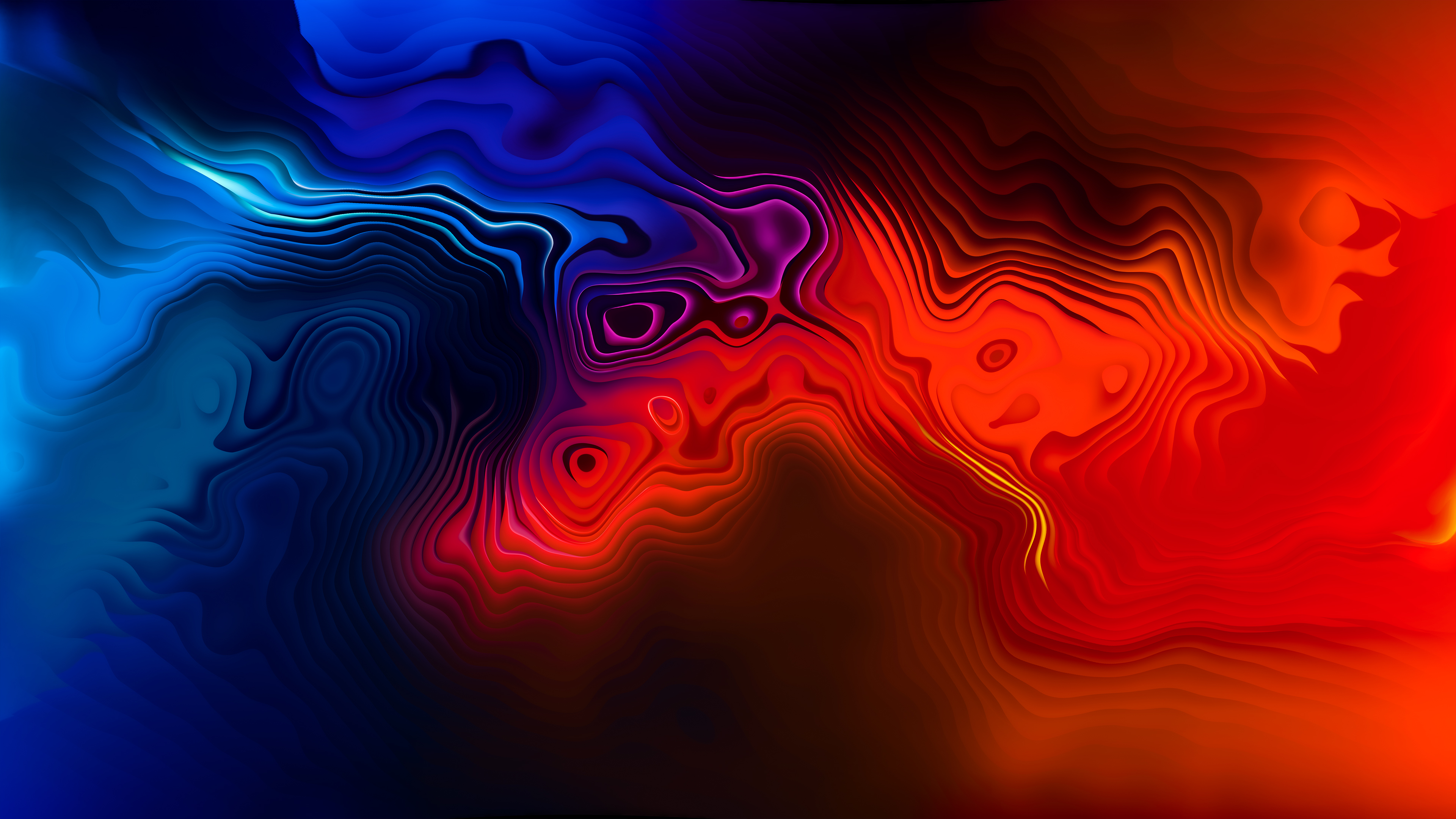 Three Colour Mix Abstract 4k, HD Abstract, 4k Wallpapers