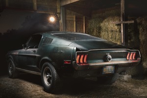 1968 Mustang GT Fastback 8k Rear Wallpaper