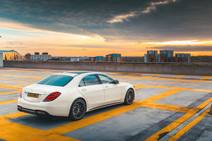 2018 Mercedes AMG S63 Back View (2560x1440) Resolution Wallpaper