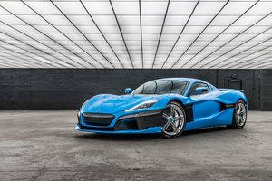 2018 Rimac C Two California Edition Front (1366x768) Resolution Wallpaper