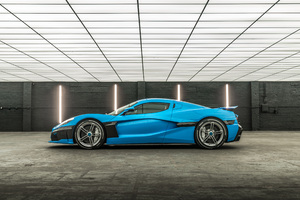 2018 Rimac C Two California Edition Side View (1366x768) Resolution Wallpaper