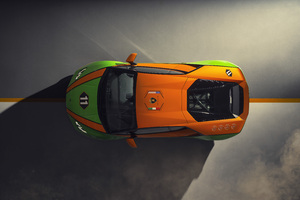 2020 Lamborghini Huracan Evo GT Upper View (7680x4320) Resolution Wallpaper