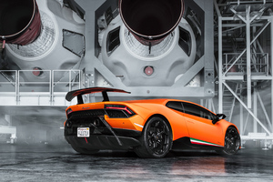 2020 Orange Lamborghini 4k (1400x1050) Resolution Wallpaper