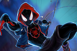 2020 Spider Man Miles Art (1600x900) Resolution Wallpaper