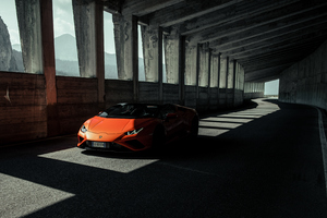 2021 Lamborghini Huracan Evo Spyder Front Look 4k Wallpaper