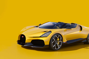 2024 Bugatti W16 Mistral In Yellow 5k Wallpaper