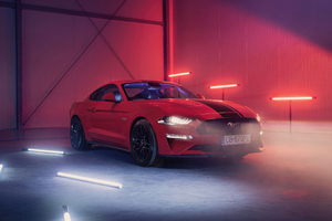 2024 Red Ford Mustang 4k (1920x1080) Resolution Wallpaper