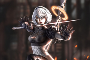 2b Nier Automata Blade Of Silence (5120x2880) Resolution Wallpaper