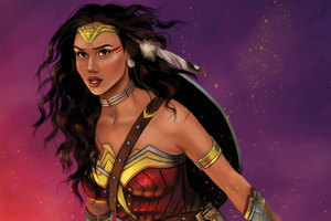 4k Art Wonder Woman (2048x2048) Resolution Wallpaper