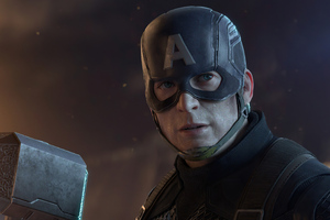 4k Captain America Thor Hammer (2560x1024) Resolution Wallpaper