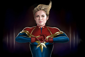 4k Captain Marvel Artwork 2020