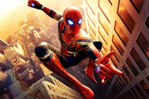 4k Spiderman Newart (1336x768) Resolution Wallpaper