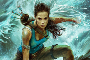 4k Tomb Raider Art (1400x1050) Resolution Wallpaper