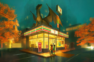 7 11 Dragon (2880x1800) Resolution Wallpaper