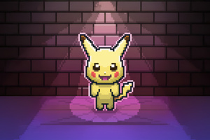 8 Bit Pikachu (3840x2160) Resolution Wallpaper