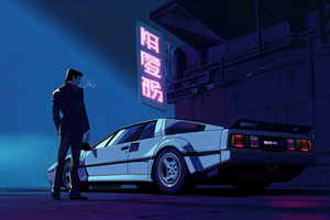 80s Delorean Back To The Future Vibes (1920x1080) Resolution Wallpaper