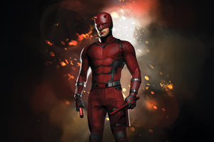 A Dynamic Daredevil (2932x2932) Resolution Wallpaper