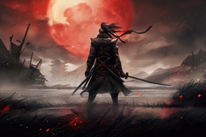 A Lone Samurai (320x240) Resolution Wallpaper