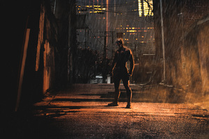 A Night With Daredevil In The Dark Cityscape Wallpaper