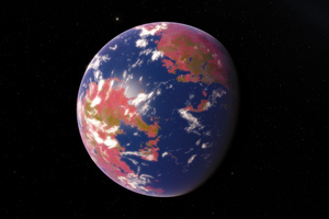 A Planet With Pink Planet 5k (2932x2932) Resolution Wallpaper