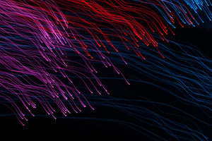 Abstract Lines Glowing Waves Wallpaper