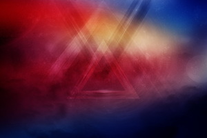 Abstract Triangle Red