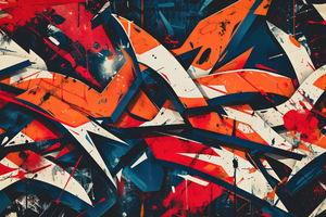 Abstract Vandalism Shapes Alive (1336x768) Resolution Wallpaper