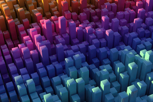 Abstract Voxel 4k (2560x1080) Resolution Wallpaper