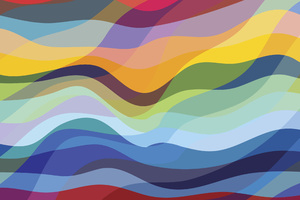 Abstract Waves Colorful 4k