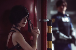 Ada Wong And Leon Cosplay (1920x1080) Resolution Wallpaper