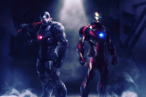 Adventures With Iron Man And War Machine (2560x1080) Resolution Wallpaper