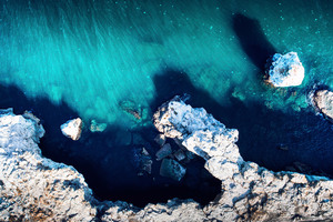 Aerial Drone Island Beach View 5k Wallpaper