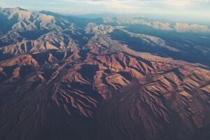 Aerial View Of Mountain Range