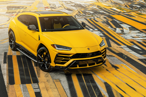 AG MC Yellow Lamborghini Urus Wallpaper