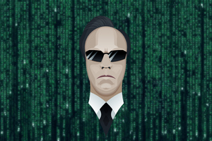 AGENT SMITH The Matrix Vector Art (1600x900) Resolution Wallpaper