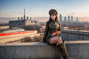 Ai Girl In Soldier Dress Wallpaper