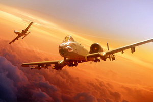 Aircraft Plane Weather Clouds Digital Art Wallpaper