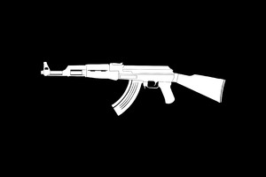 AK47 Gun Weapon Minimalism (1024x768) Resolution Wallpaper