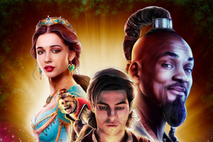 Aladdin Movie Poster Art 4k (1336x768) Resolution Wallpaper