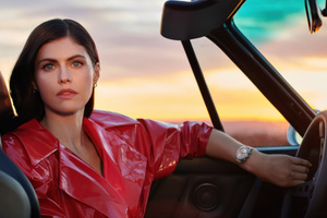 Alexandra Daddario 2025 Tag Heuer (1600x900) Resolution Wallpaper