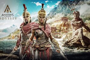 Alexios And Kassandra Assassins Creed Odyssey 8k Wallpaper