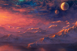 Alien World Nature Space 4k (2880x1800) Resolution Wallpaper