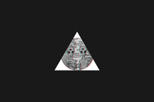 Aliens Triangle Pyramid 4k