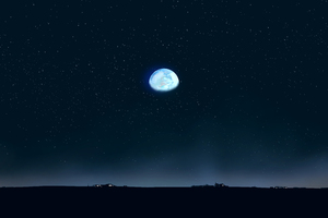 Alone Moon Night 5k (5120x2880) Resolution Wallpaper