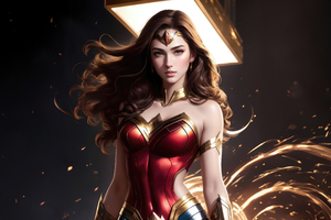 Amazonian Defender The Iconic Wonder Woman Wallpaper