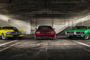 American Muscle Cars (2048x2048) Resolution Wallpaper