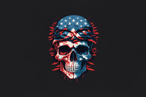 American Skull (5120x2880) Resolution Wallpaper