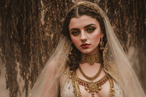 Ancient Girl With Jewellery Wallpaper